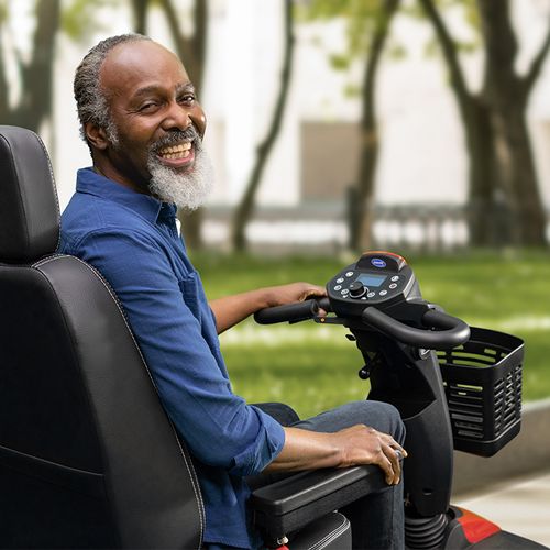 Invacare Comet Pro full-size road mobility scooter in diamond silver