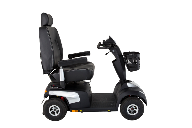 Invacare Comet Ultra heavy-duty mobility scooter in marble white