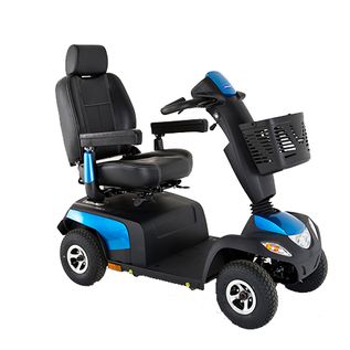 Invacare Orion Pro 4-wheel road mobility scooter in garnet red