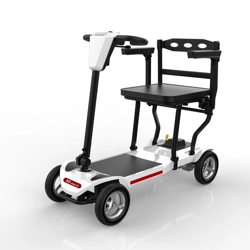 Monarch Air ultra-lightweight 4-wheel travel mobility scooter in white