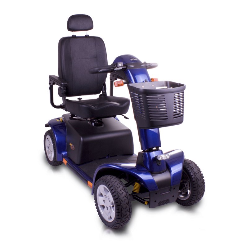 Pride Colt Pursuit 8mph road mobility scooter in blue