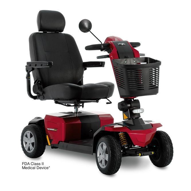 Pride Victory LX Sport 4-wheel road mobility scooter in candy apple red