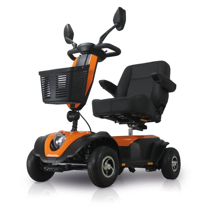 Roma Tulsa mid-size pavement mobility scooter in orange