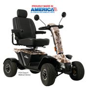 Pride Baja Wrangler 2 off-road mobility scooter in desert camo