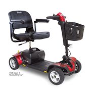 Pride Go-Go Sport 4-wheel travel mobility scooter in red