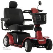 Pride Maxima 4-wheel heavy-duty mobility scooter in candy apple red