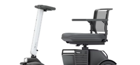 WHILL Model R 4-wheel mobility scooter with independent suspension in white