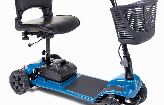 CareCo AirLite X compact travel mobility scooter in blue