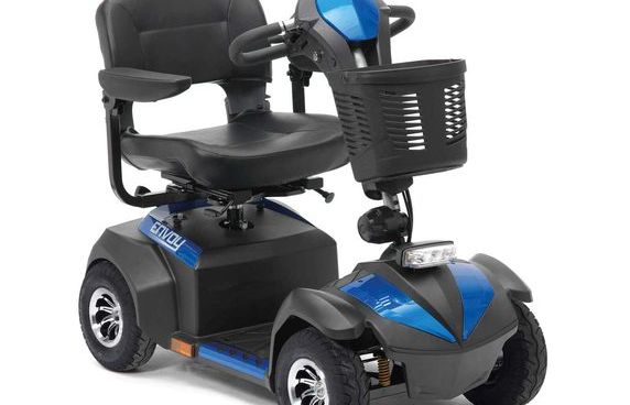 Drive DeVilbiss Envoy 4 pavement mobility scooter in blue