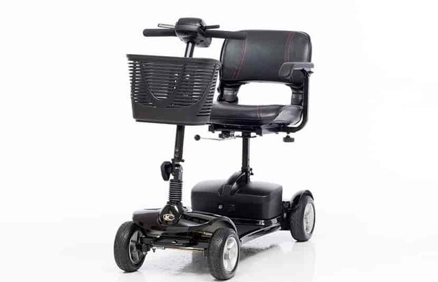 Kymco K-Lite Comfort portable travel scooter in glossy black