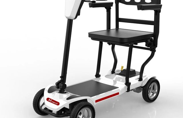 Monarch Air ultra-lightweight 4-wheel travel mobility scooter in white