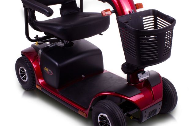 Pride Colt Plus pavement mobility scooter in red