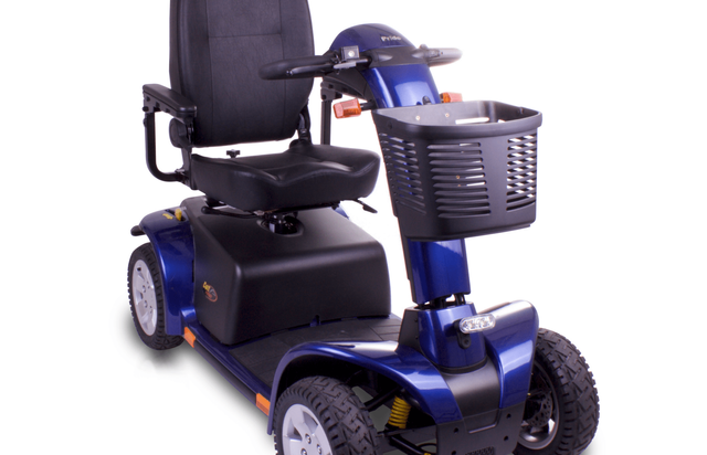 Pride Colt Pursuit 8mph road mobility scooter in blue