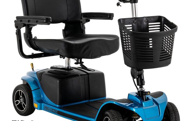 Pride Revo 2.0 4-wheel pavement mobility scooter in grey
