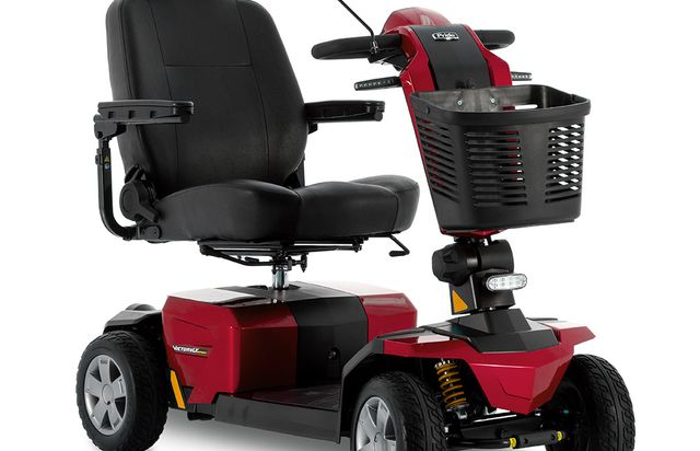Pride Victory LX Sport 4-wheel road mobility scooter in candy apple red