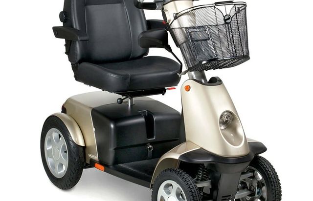 Sterling Trophy top-of-the-range road mobility scooter with car-like steering