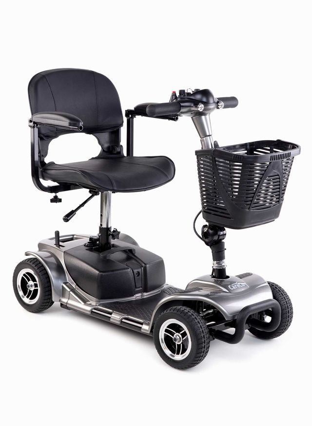 CareCo Frontier travel mobility scooter with LED headlight