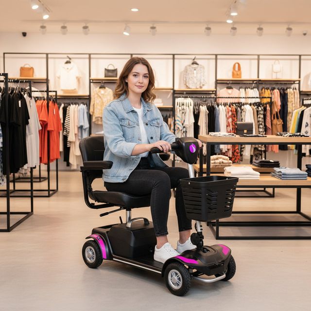 Rascal Vierra LiFe portable lithium mobility scooter in blue