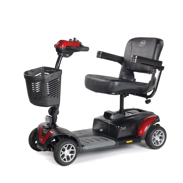 TGA Zest portable boot mobility scooter in red